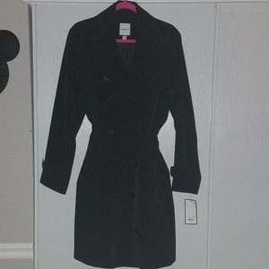 XL Croft & Barrow black trench coat NWT